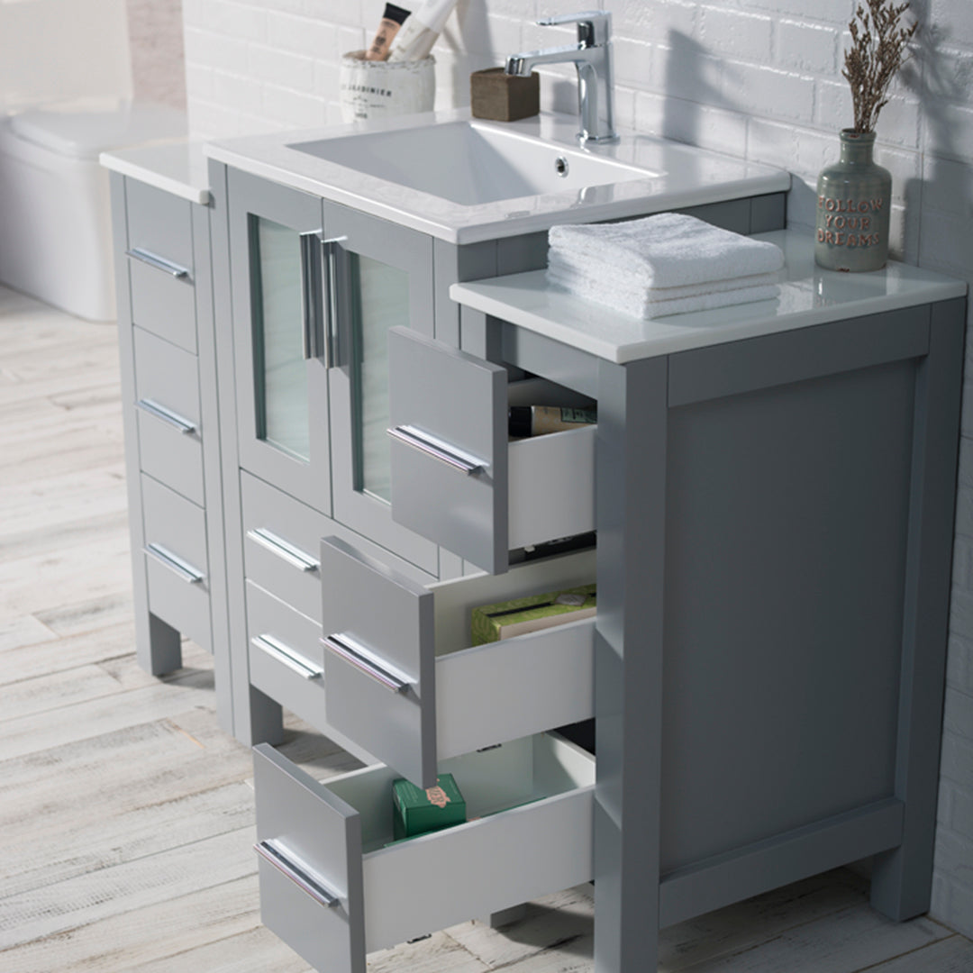 Sydney 48 Inch Vanity with Side Cabinet