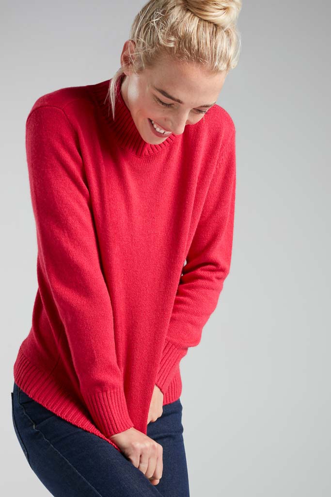 Boxy Rib-Neck Merino Bamboo Jumper