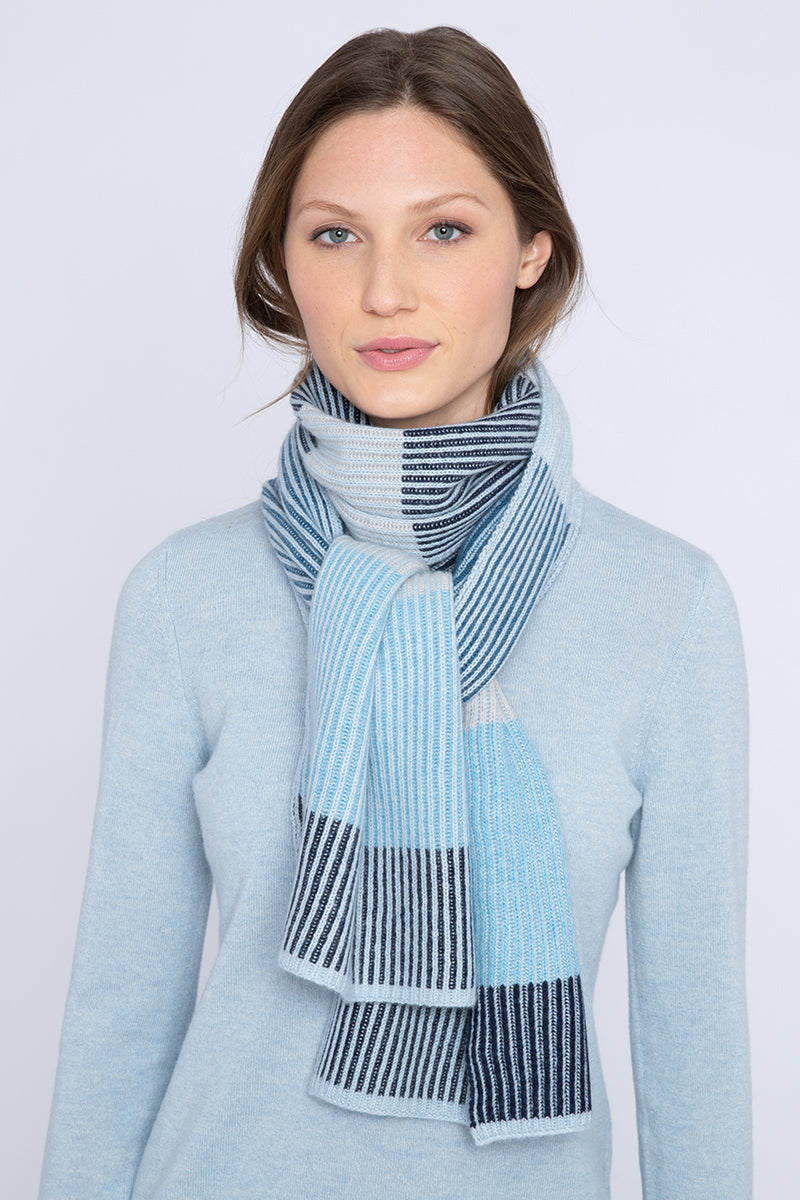 Kinross Plaited Colorblock Scarf