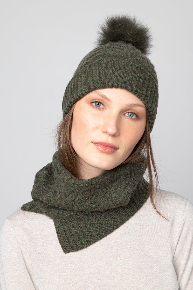 Kinross Cashmere Luxe Cable Hat