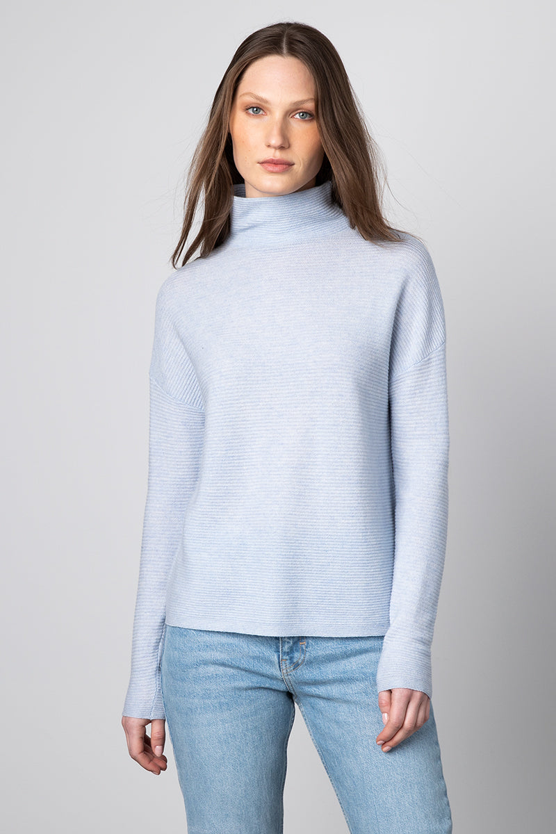 Kinross Cashmere Textured Slouchy Funnel