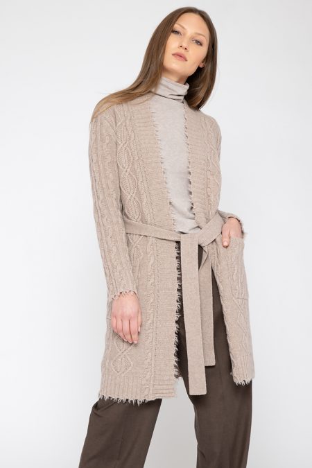 Kinross Fringe Cable Cardigan