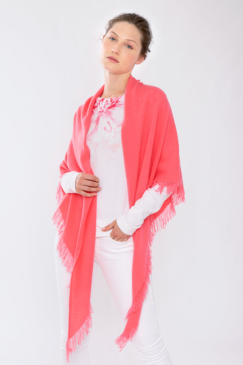 Kinross Cashmere Fringe Triangle Wrap