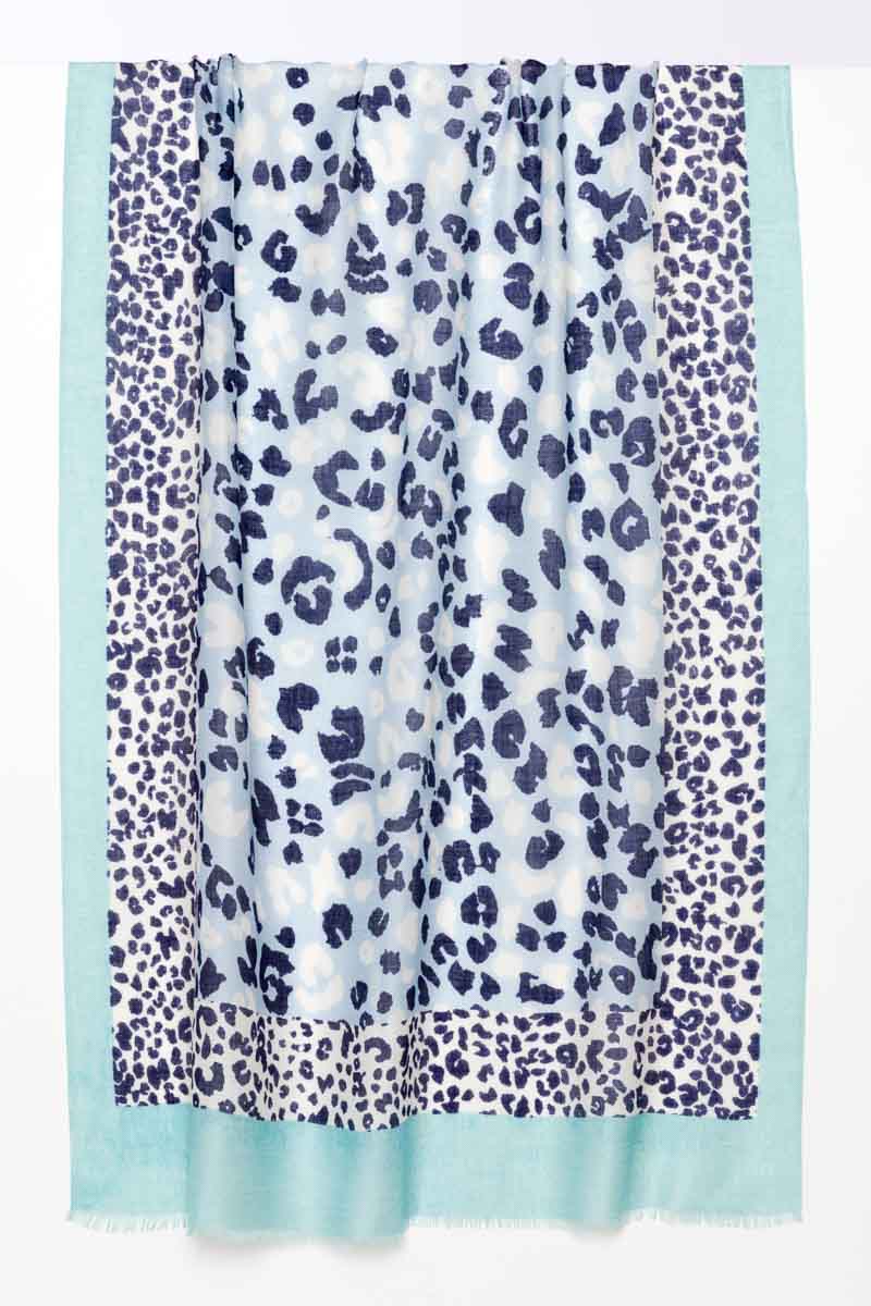 Kinross Cashmere Leopard Dot Print Scarf