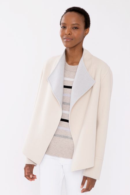 Kinross Cashmere Reversible Drape Coat