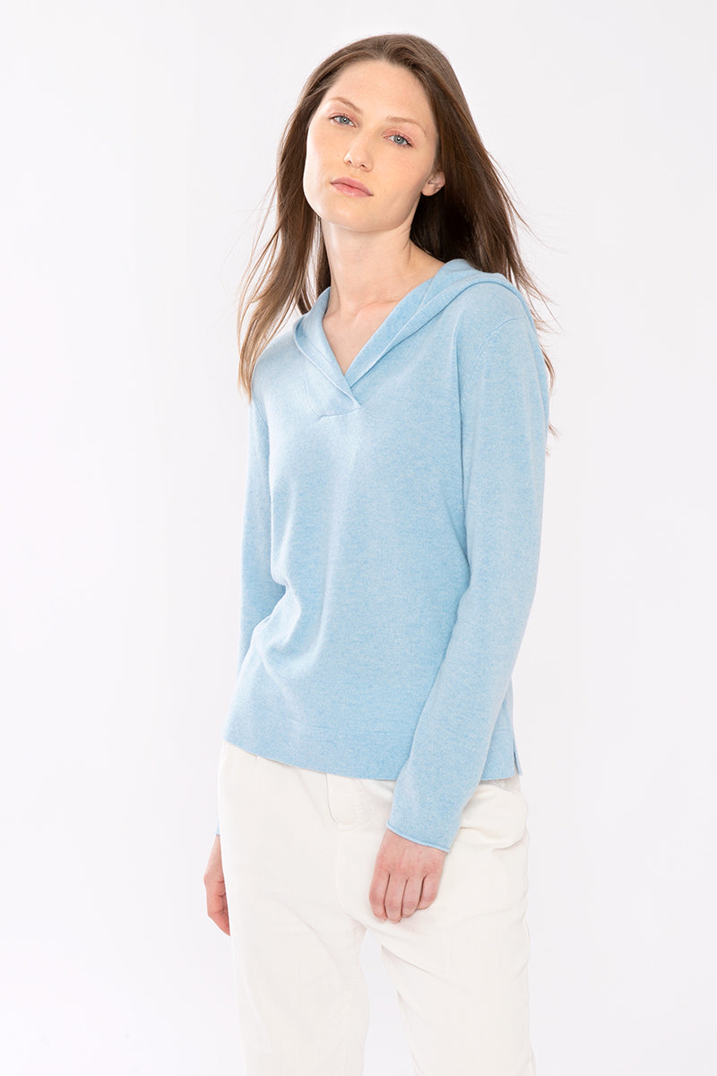 Kinross Cashmere Popover Hoodie