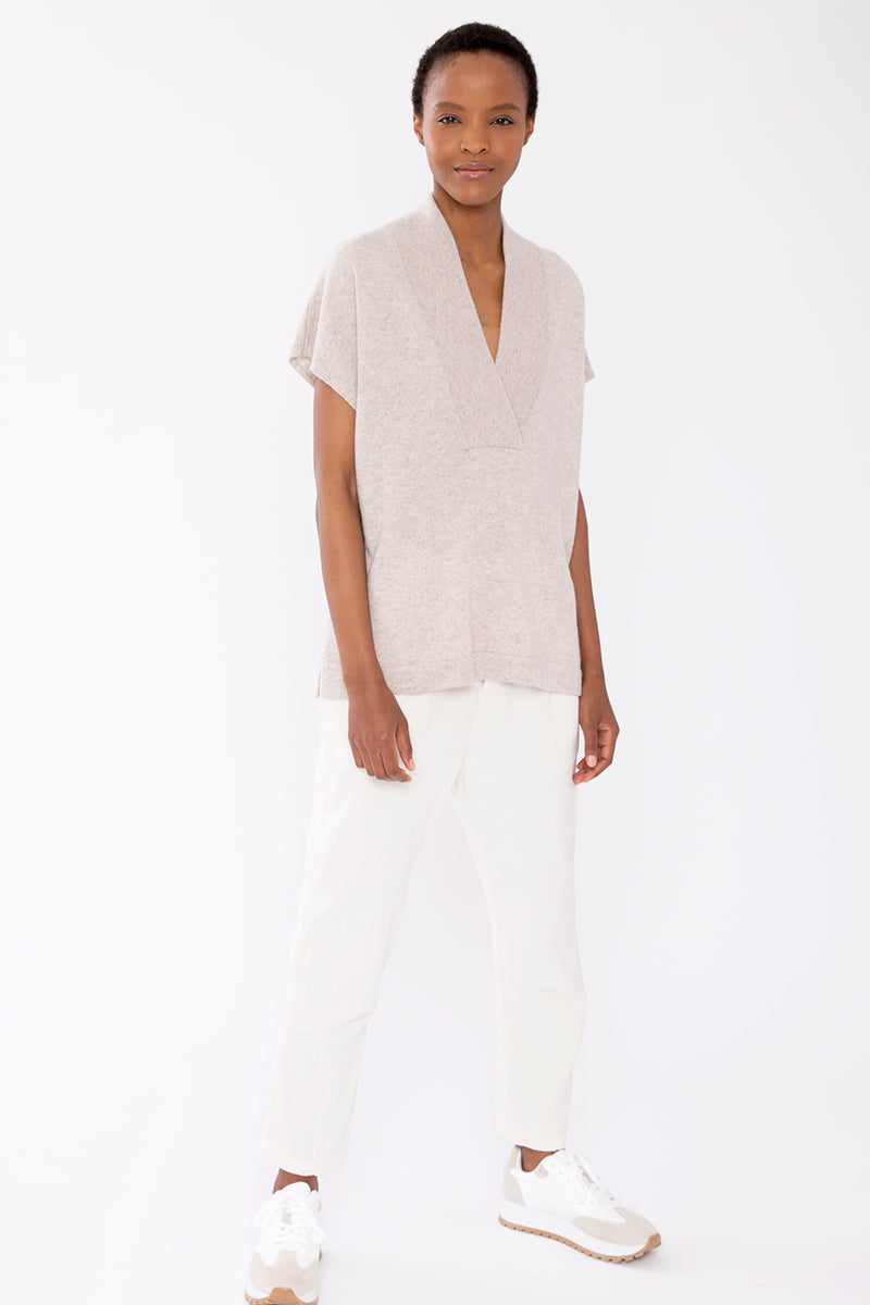 Kinross Cashmere Deep Vee Popover