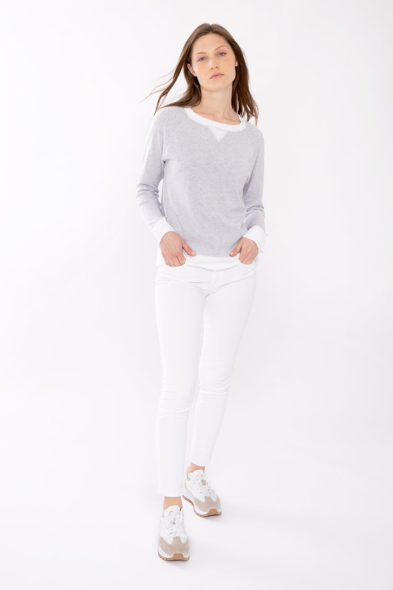 Kinross Cashmere Contrast Trim Sweatshirt