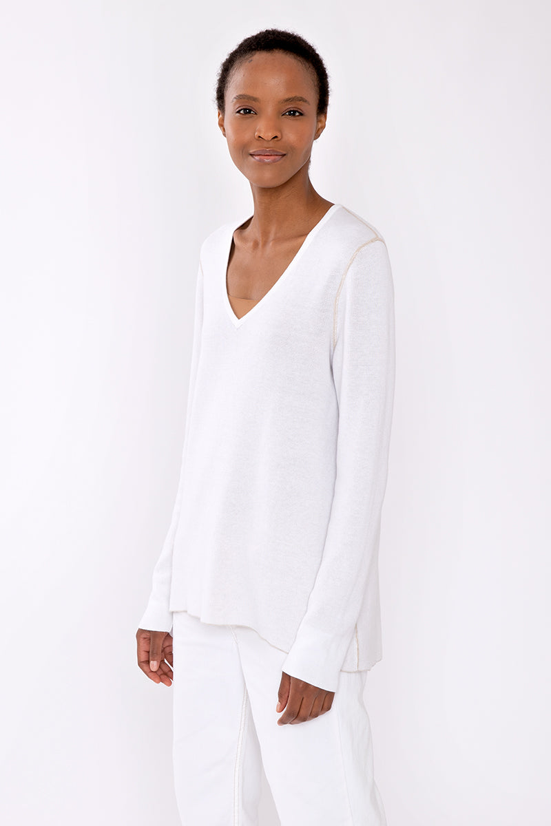 Kinross Cashmere Reversible Hi Low Vee