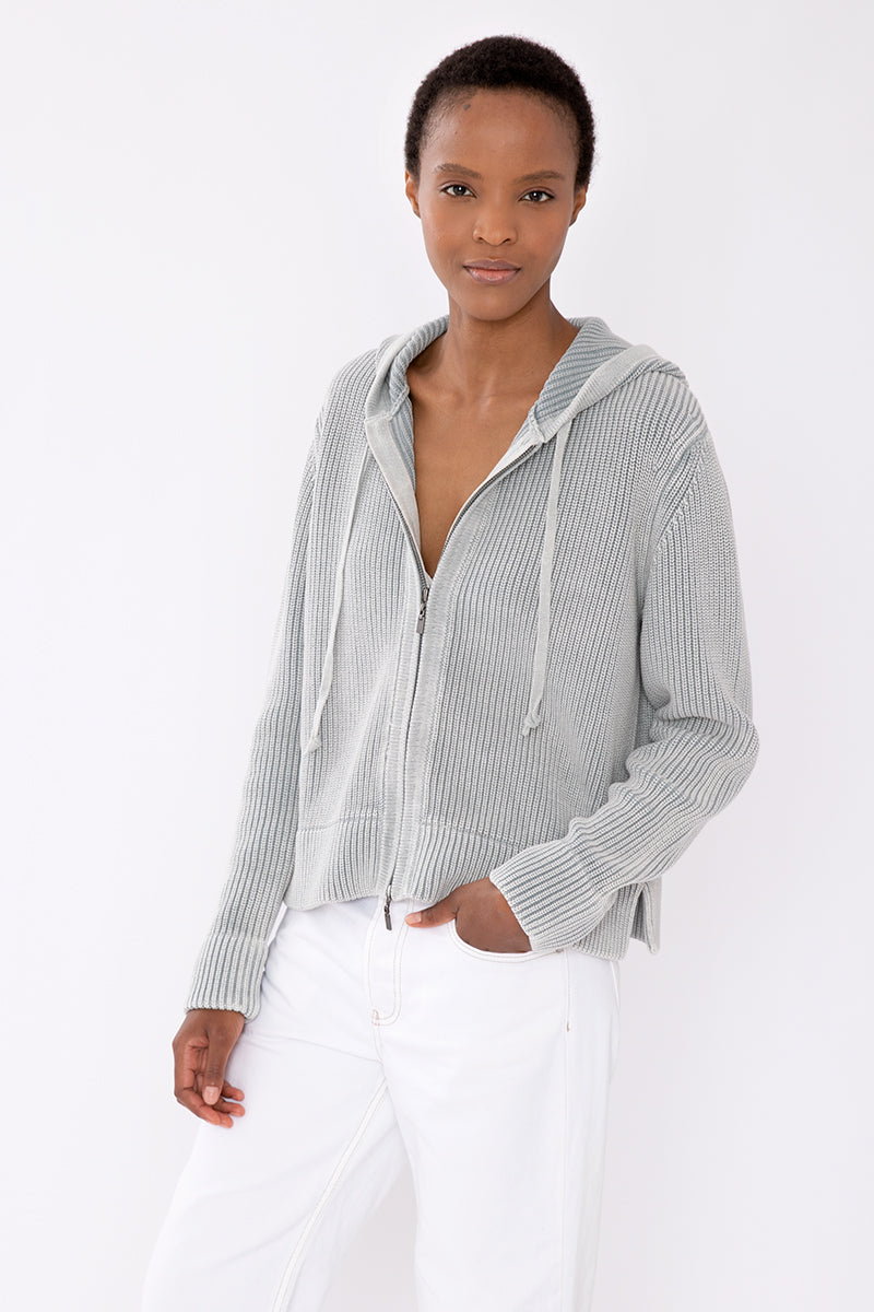 Kinross Cashmere Stonewash Zip Hoodie