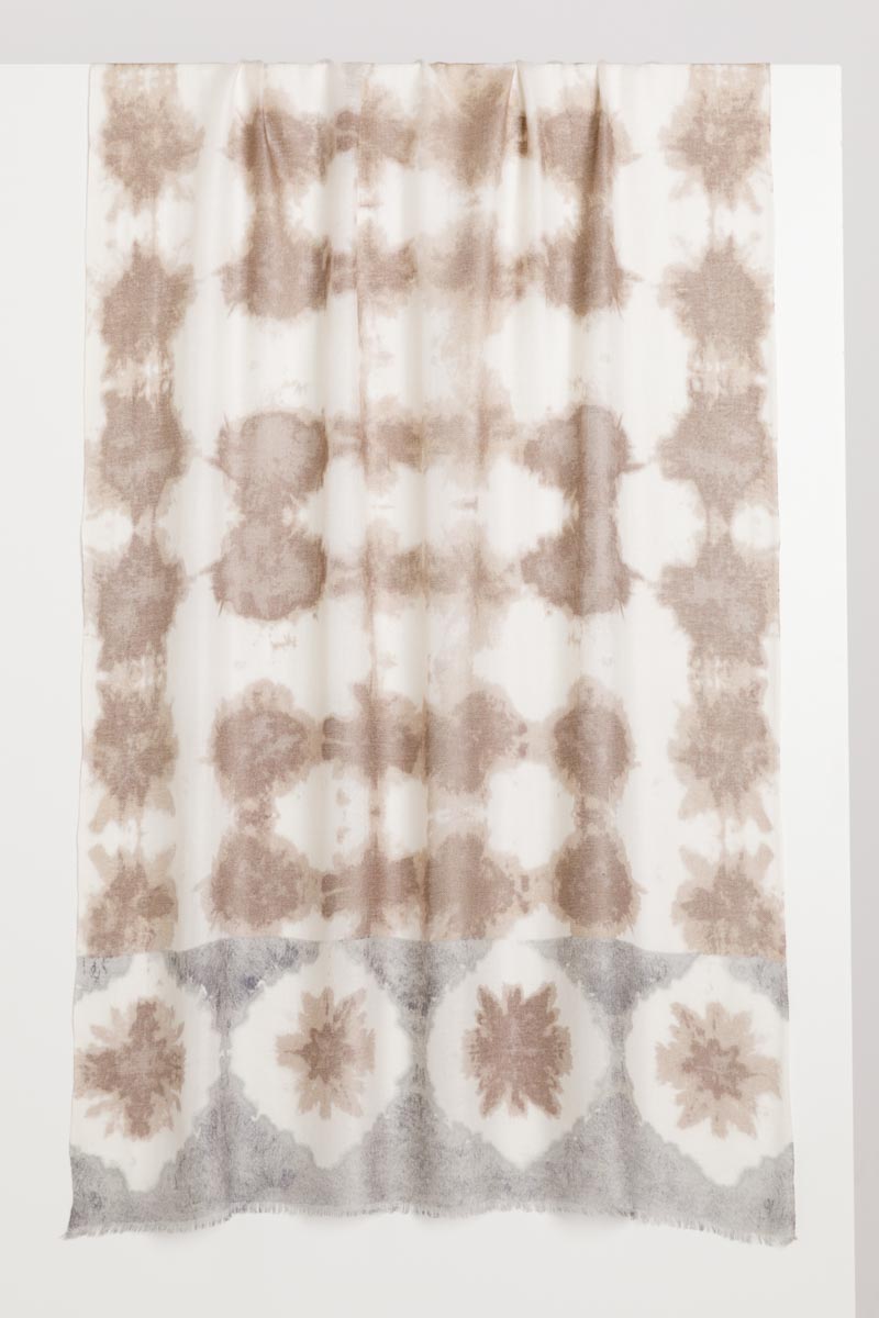 Kinross Cashmere Corfu Batik Print Scarf