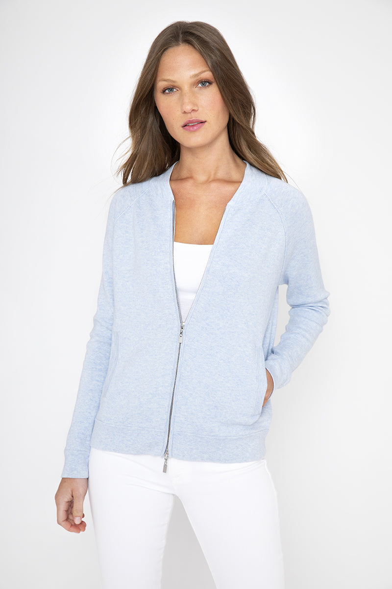 Kinross Baseball Zip Cardigan