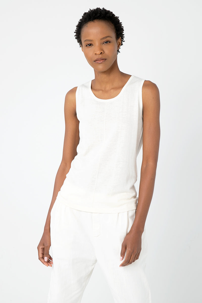 Kinross Cashmere Seamed Tank