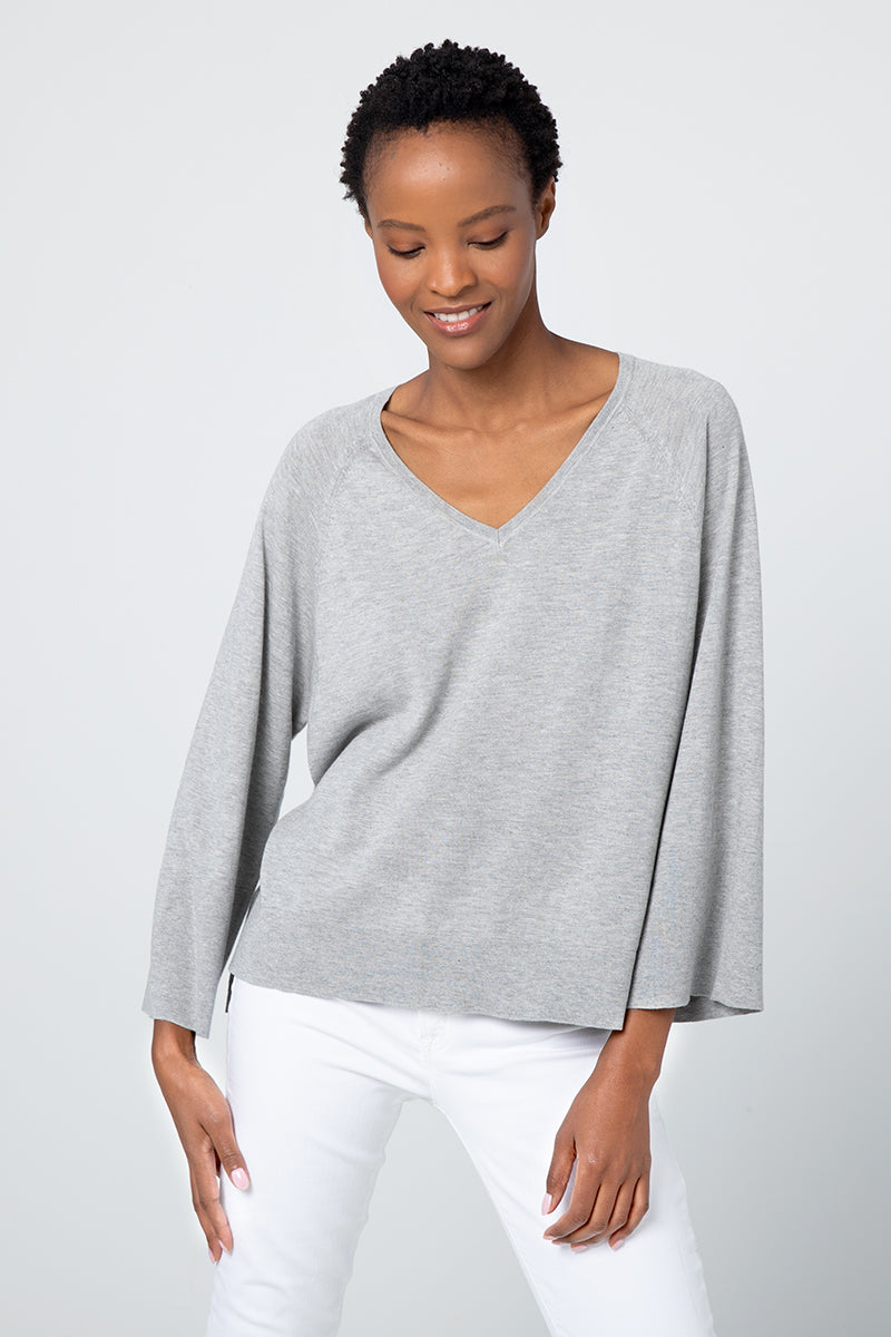 Kinross Cashmere Easy Hi-Low Vee