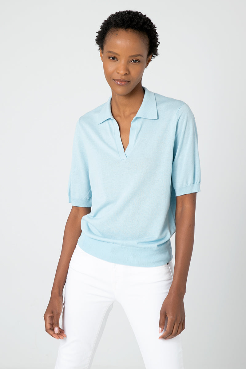 Kinross Cashmere Summer Polo