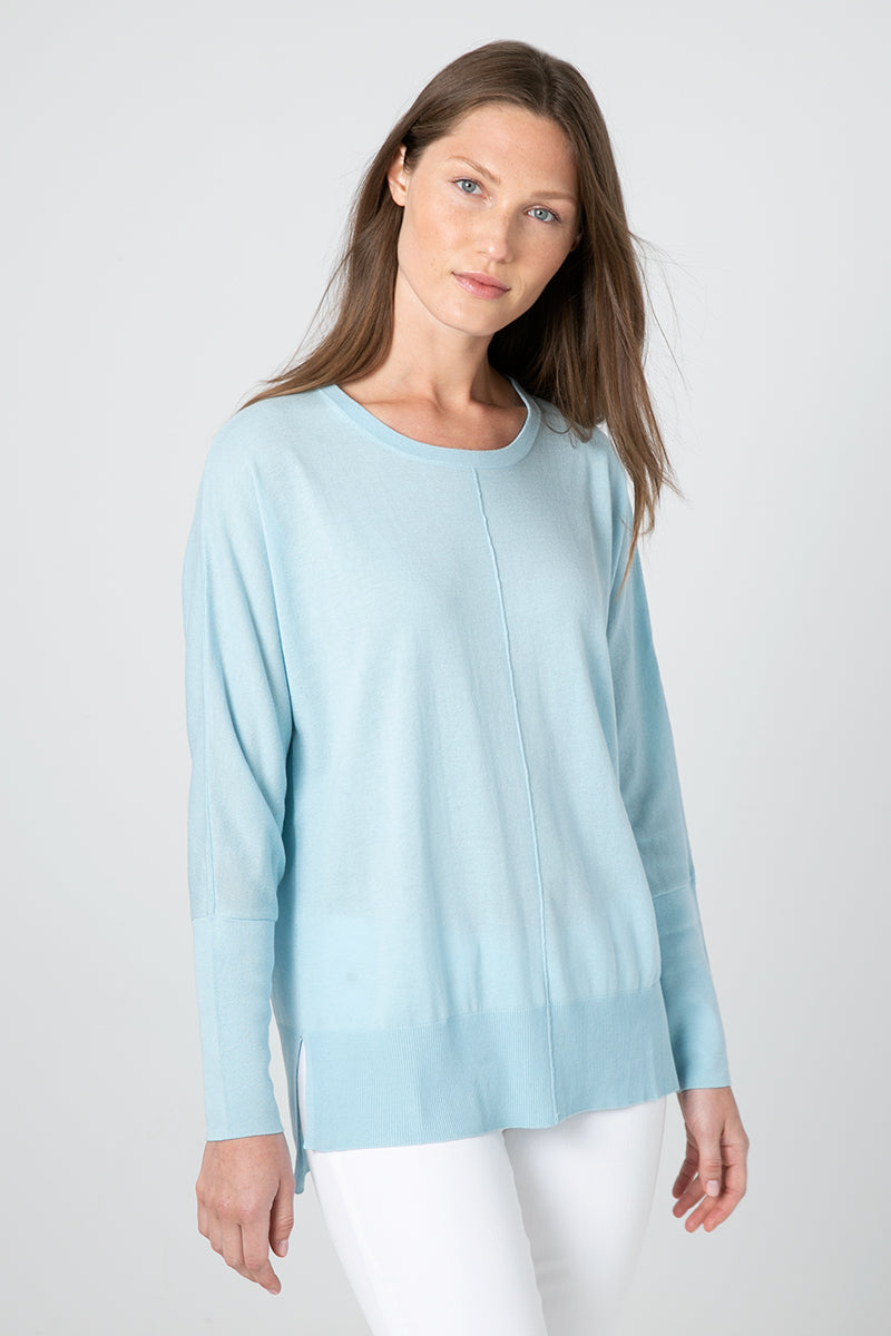 Kinross Cashmere Easy Hi-Low Pullover
