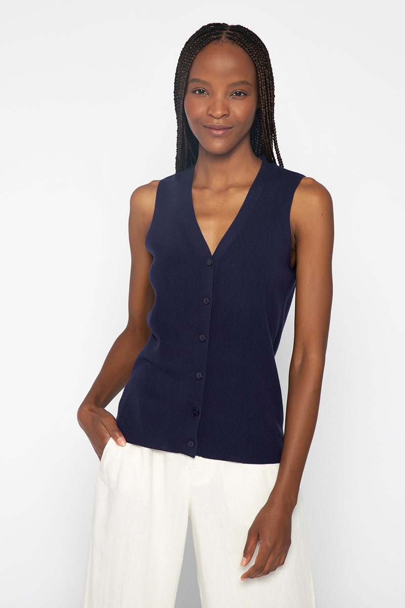 Kinross Cashmere Button Vest
