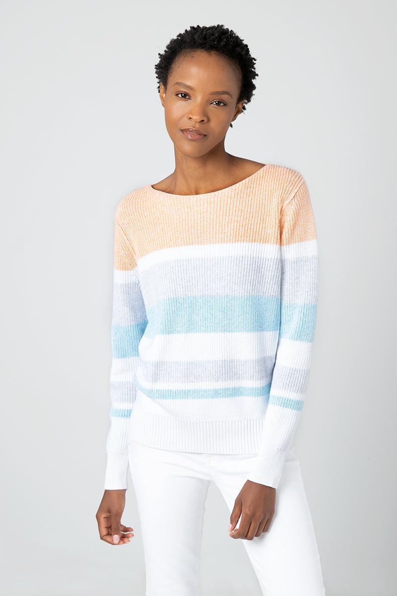 Kinross Cashmere Textured Marl Pullover