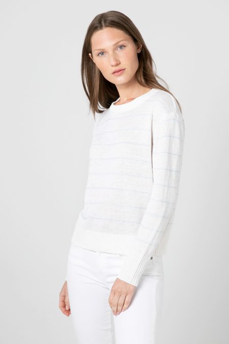 Kinross Cashmere Textured Crop Crew
