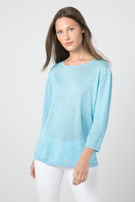 Kinross Cashmere Stripe Boatneck