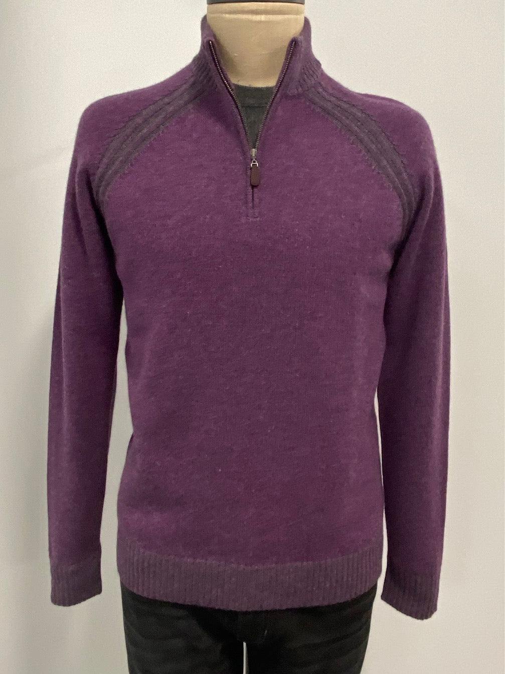 Kinross Plaited Qtr Zip Mock