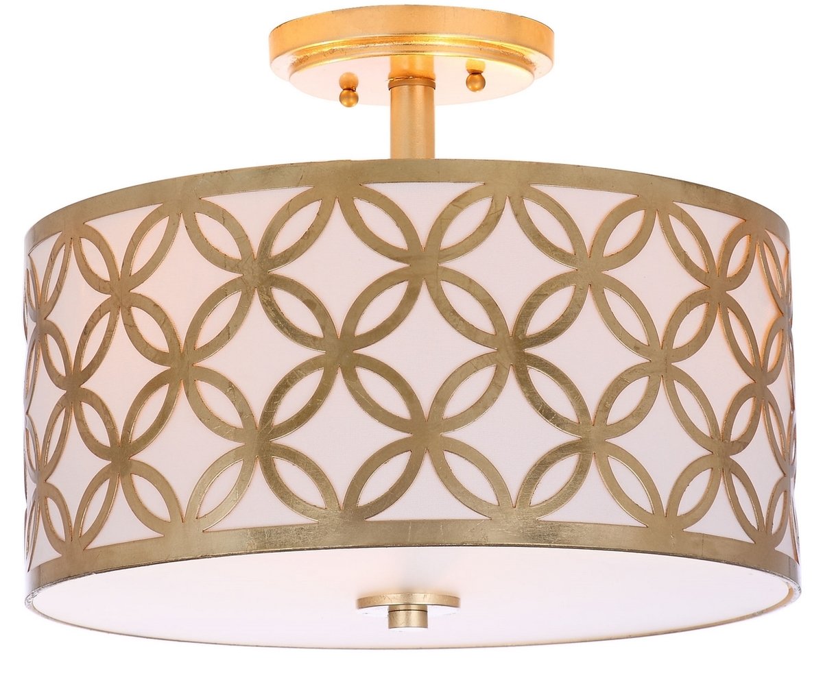 Cecily Leaf Trellis 3 Light 15-Inch Dia Flush Mount
