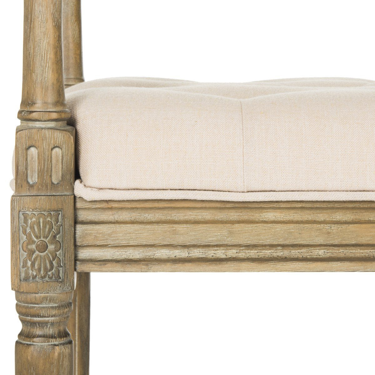 Raiden Linen Rustic Oak Bench