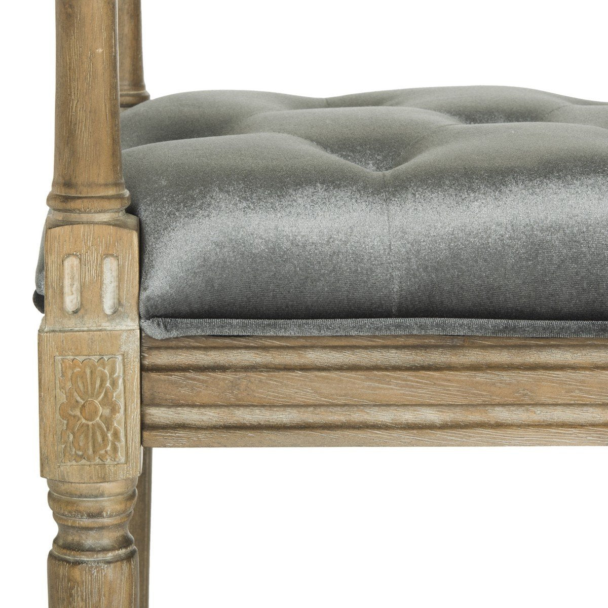 Raiden Velvet Rustic Oak Bench