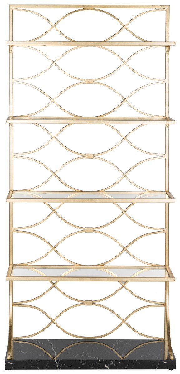 Spano 4 Glass Tier Marble Base Etagere