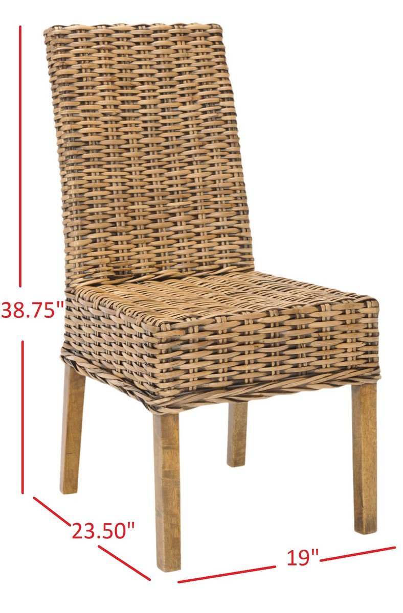 Sanibel 18"h Rattan Side Chair (set Of 2)