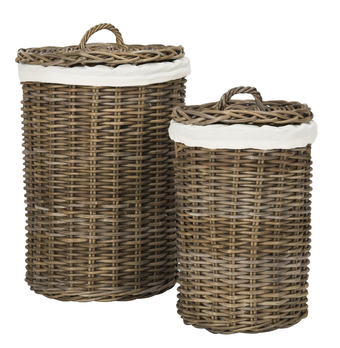 Millen Rattan Round Set Of 2 Laundry Baskets