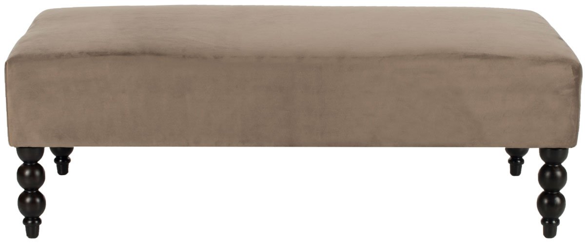 Reagan Ottoman With Stripes - Silver Nail Heads