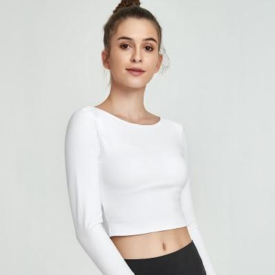 Astoria LUXE Mesh Open Back Sports Crop - White