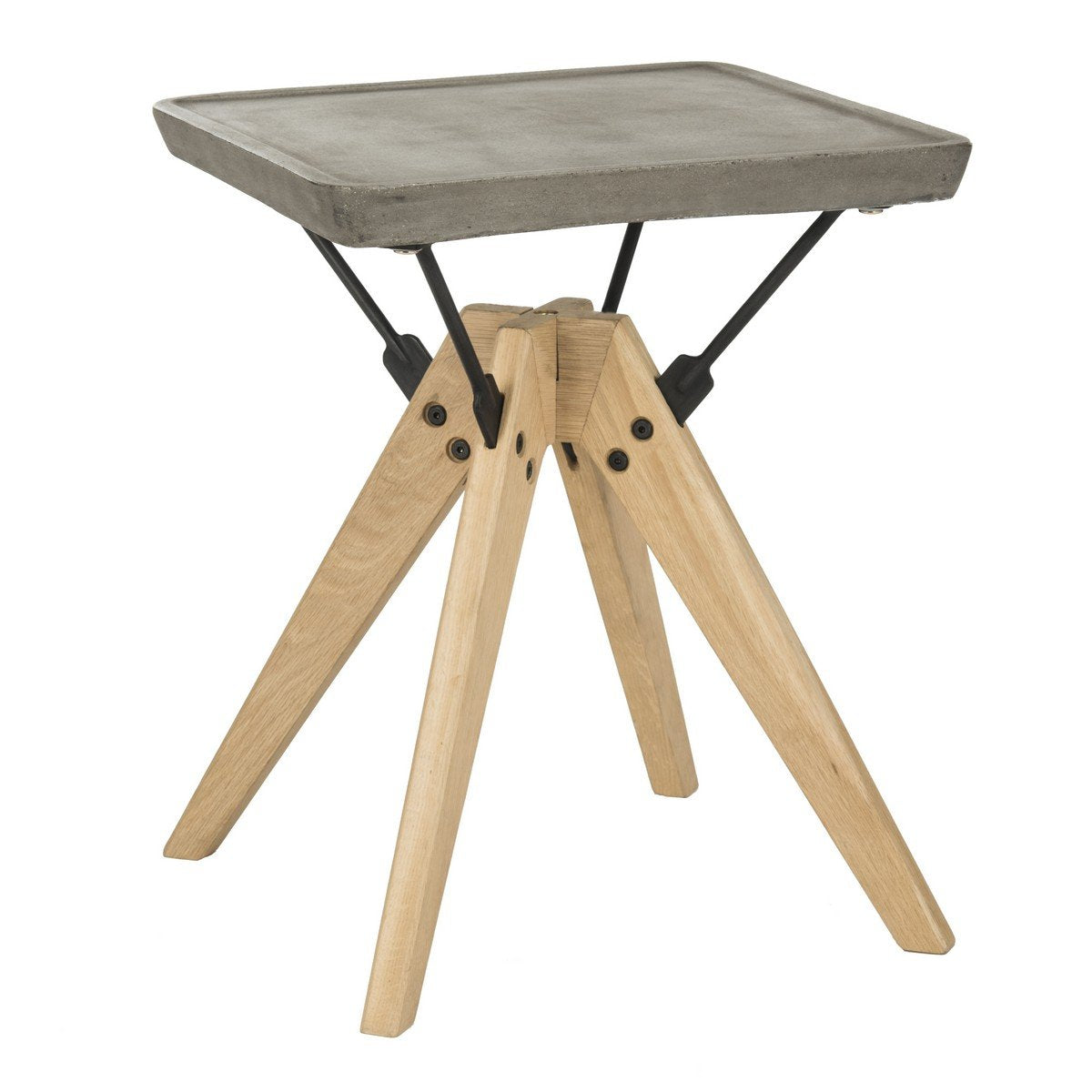 Marcio Indoor - Outdoor Modern Concrete 19.69 Inch H Side Table