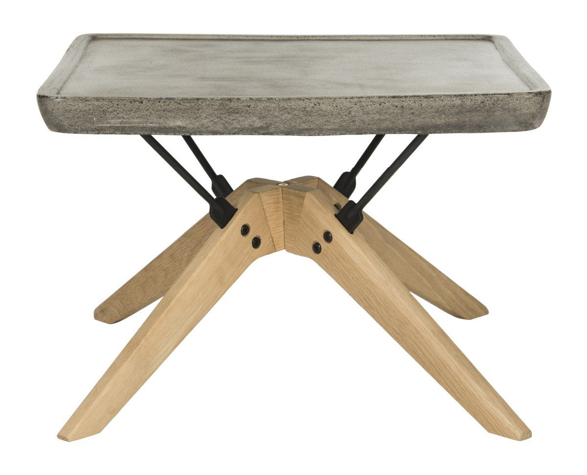 Delartin Indoor - Outdoor Modern Concrete 14.57 Inch H Coffee Table