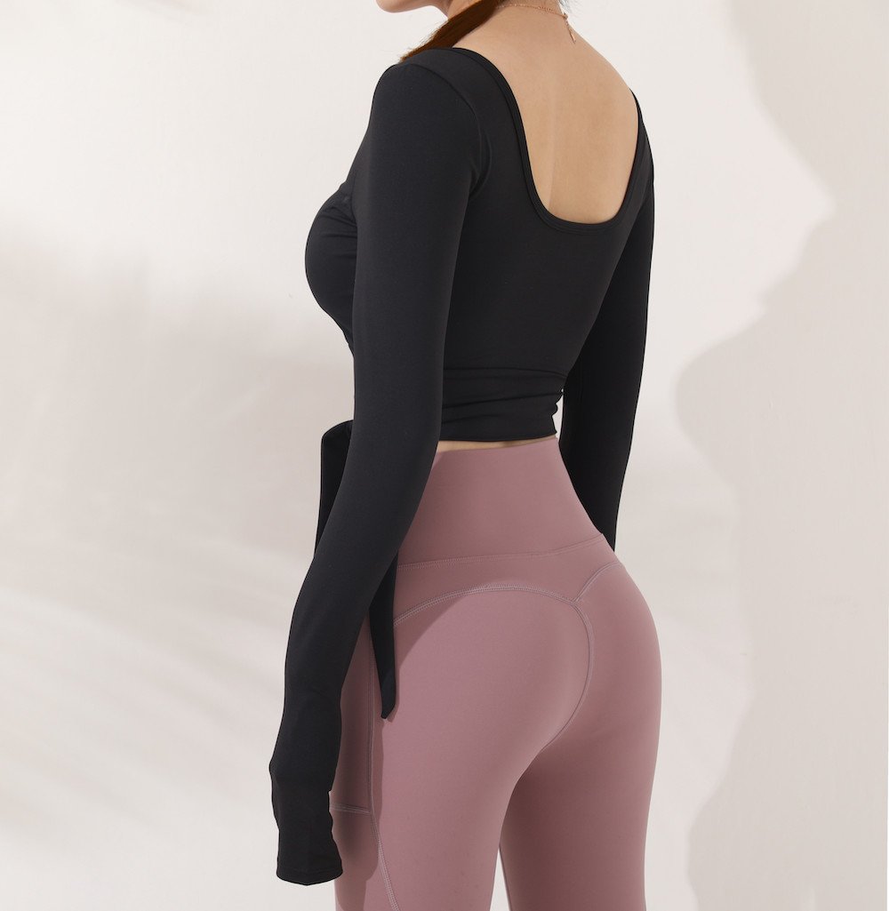Astoria LUXE Bow Sports Crop - Black