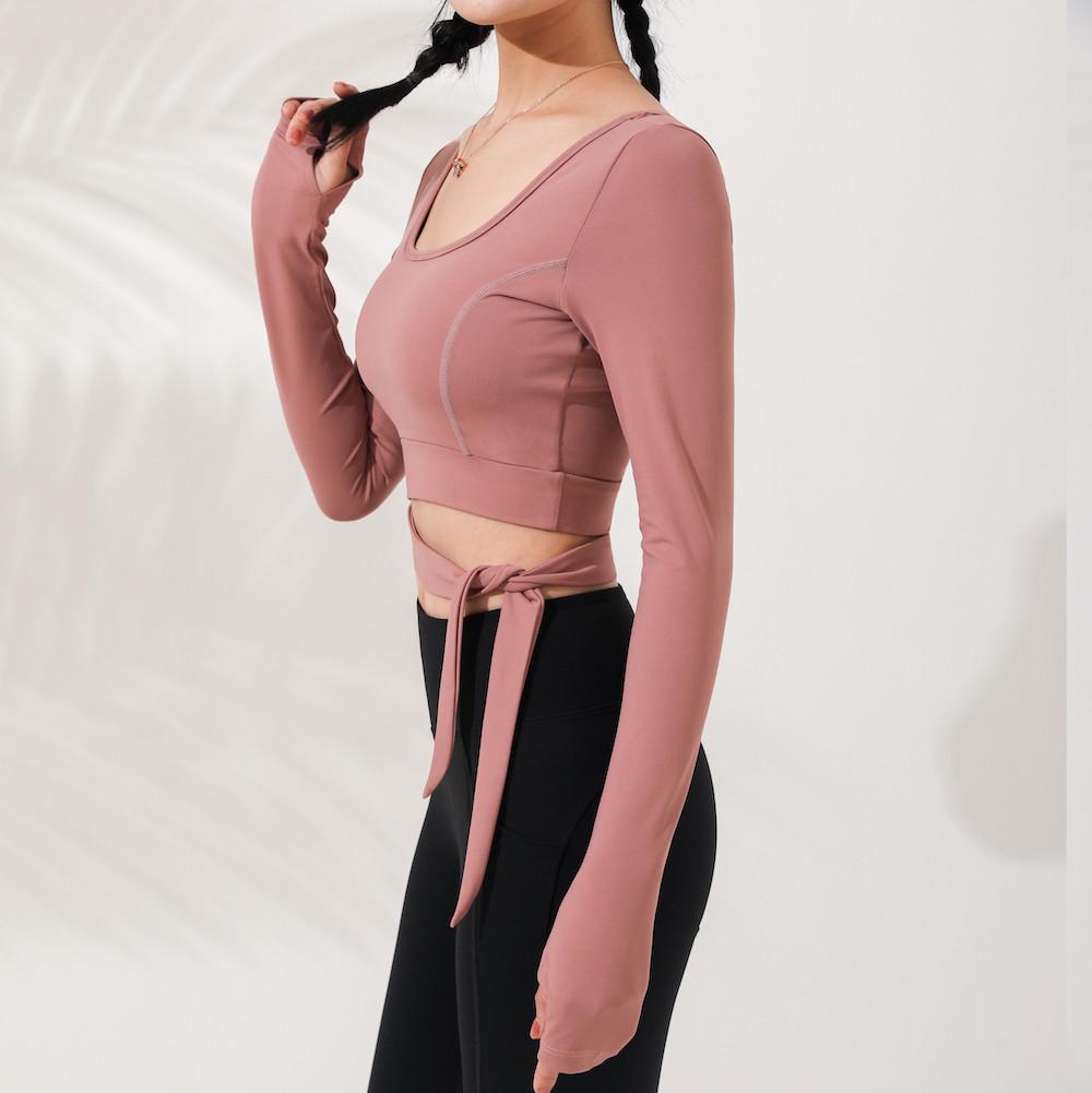 Astoria LUXE Bow Sports Crop - Dust Pink
