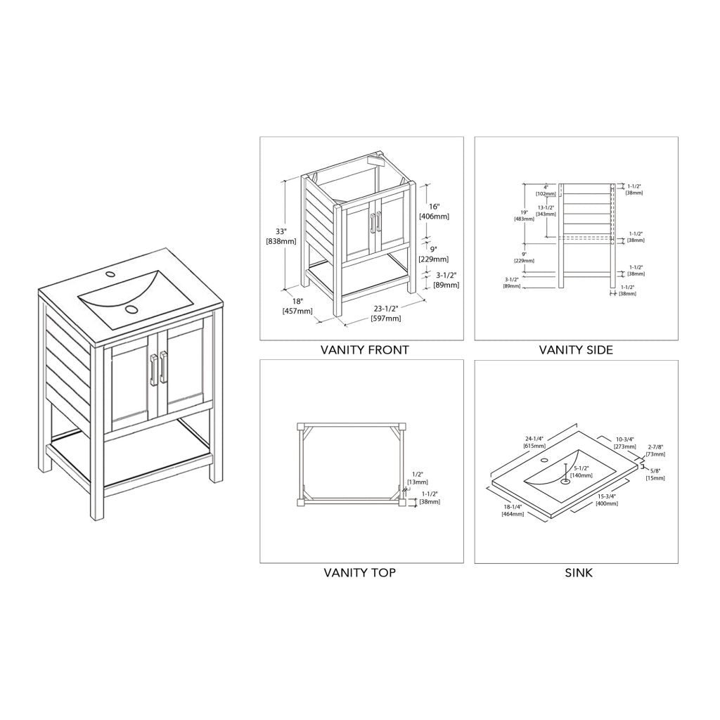 Lucca 24 Inch Vanity