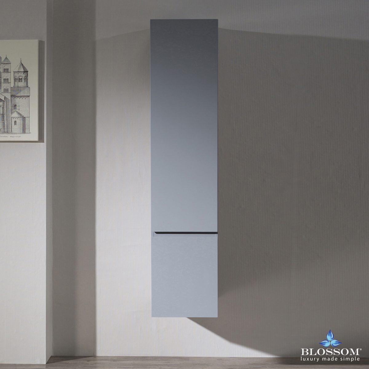 Monaco 15 Inch Wall Hung Linen Cabinet