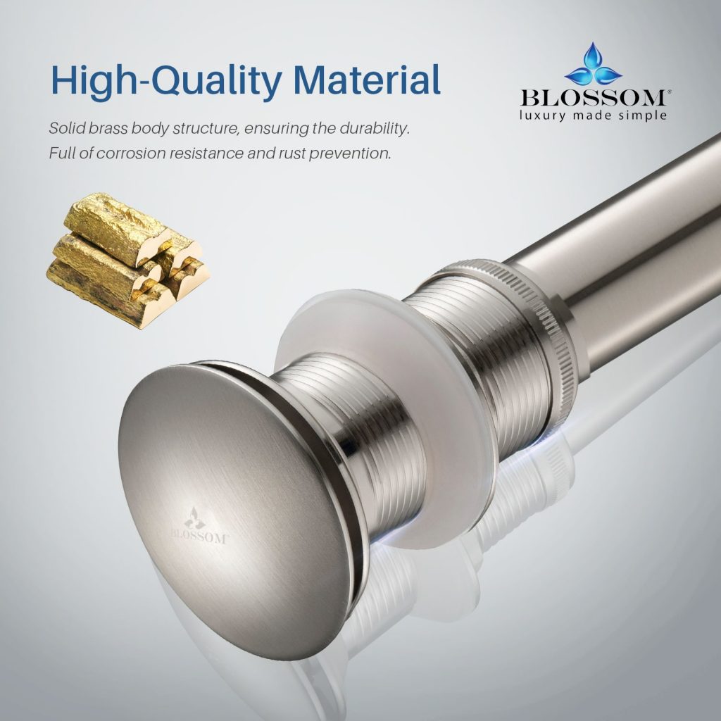 1-1/4″ Brass Pop up with NO Overflow – BA02 002