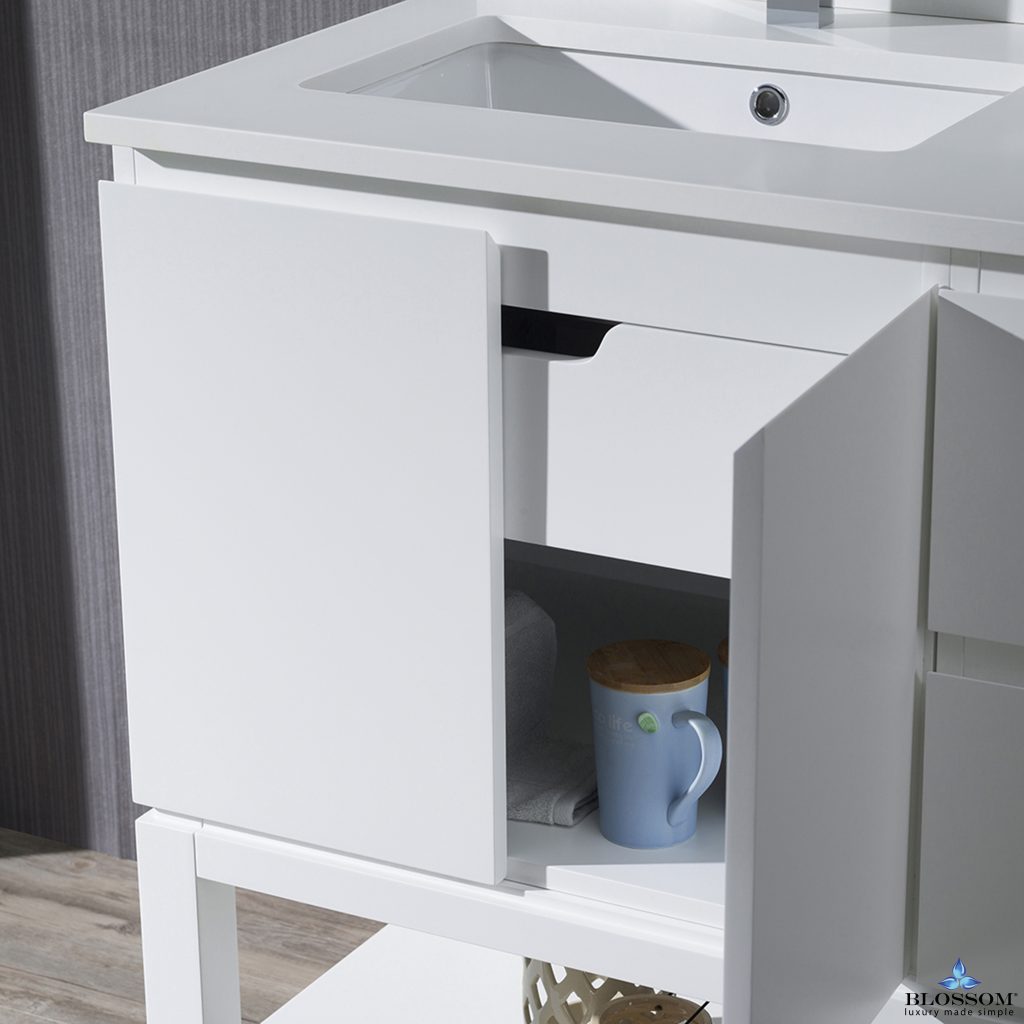 Monaco 36 Inch Vanity (Wall Hung, Chrome Legs, Wood Legs)