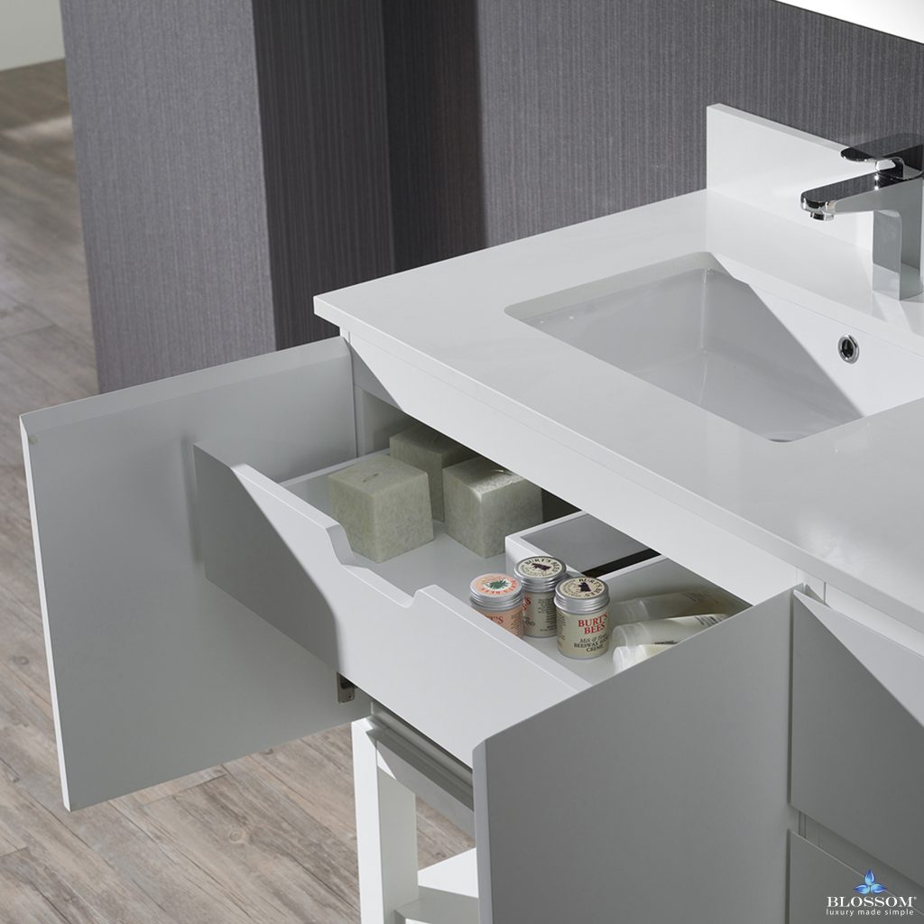 Monaco 42 Inch Vanity (Wall Hung, Chrome Legs, Wood Legs)