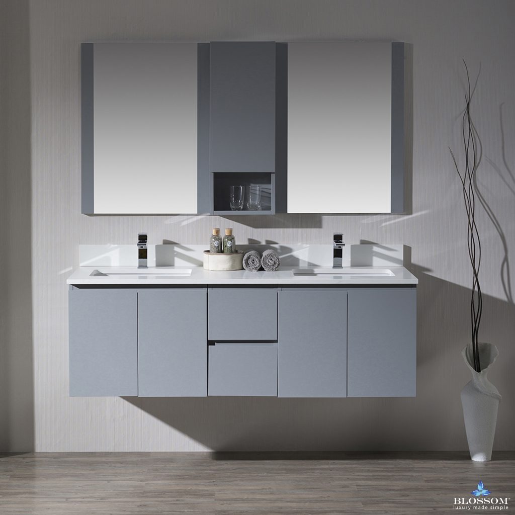 Monaco 60 Inch Wall Hungs Vanity