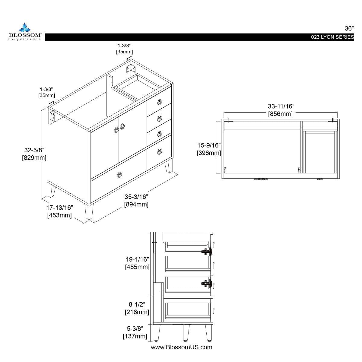 Lyon 36 Inch Vanity