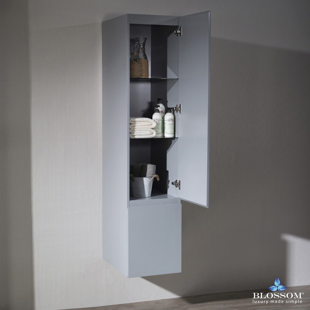 Monaco 15 Inch Wall Hung Linen Cabinet