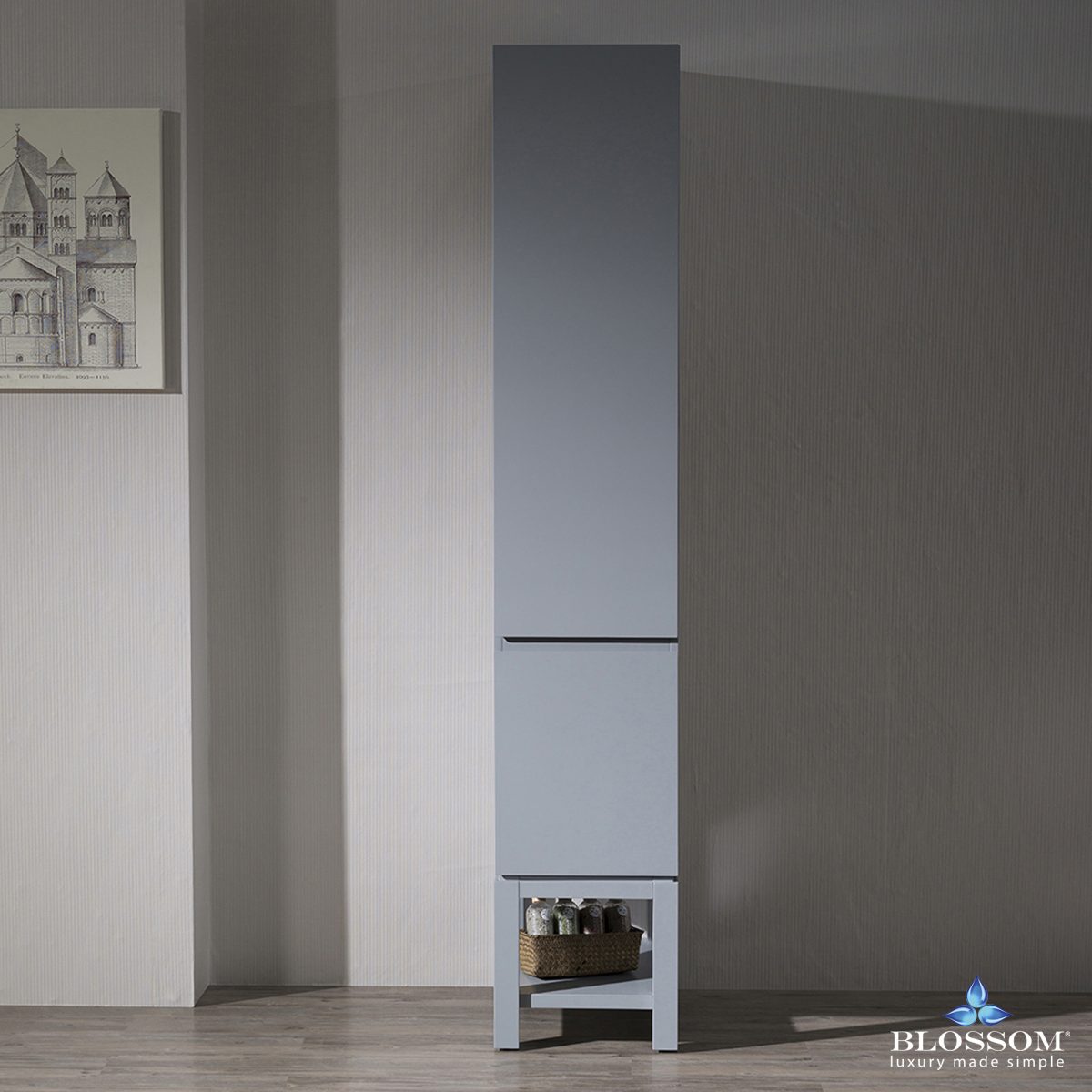 Monaco 15 Inch Linen Cabinet with Legs