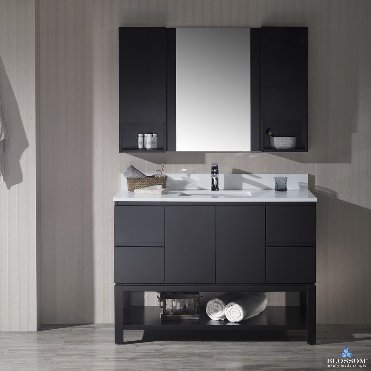 Monaco 48 Inch Vanity (Single or Double Basins)