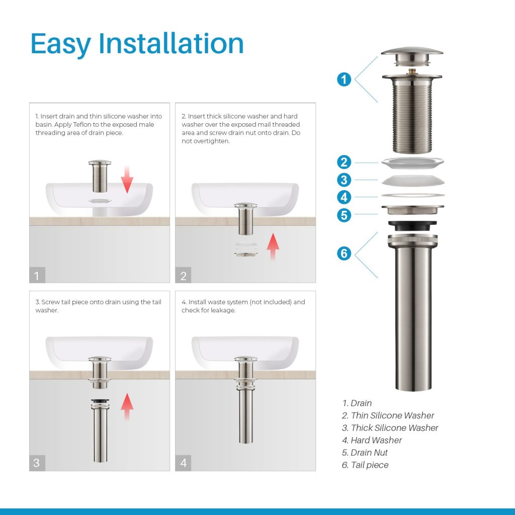 1-1/4″ Brass Pop up with NO Overflow – BA02 002