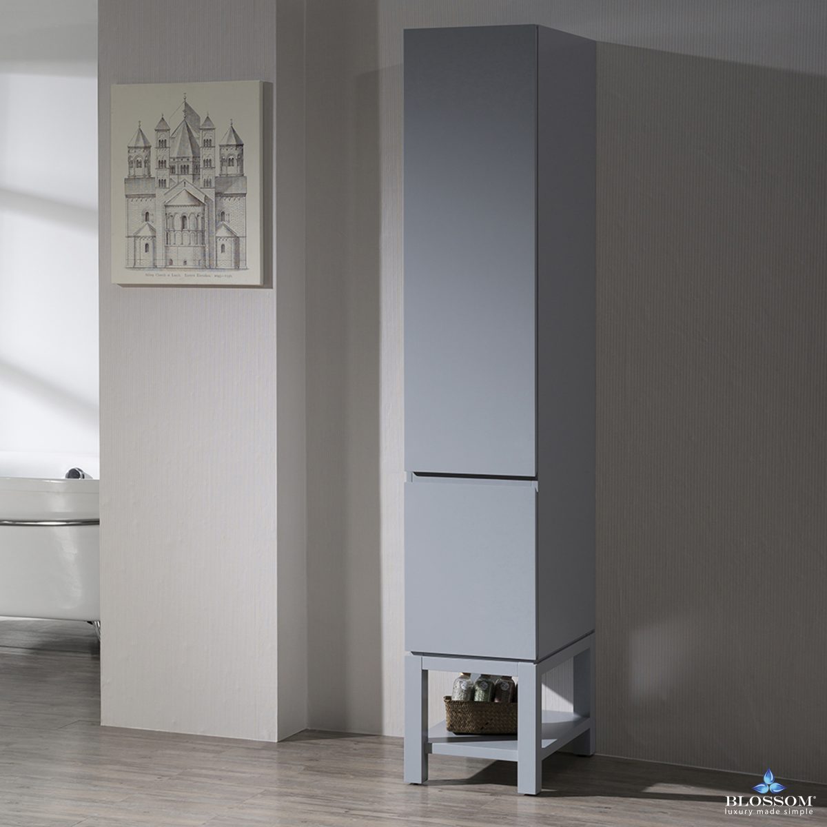 Monaco 15 Inch Linen Cabinet with Legs