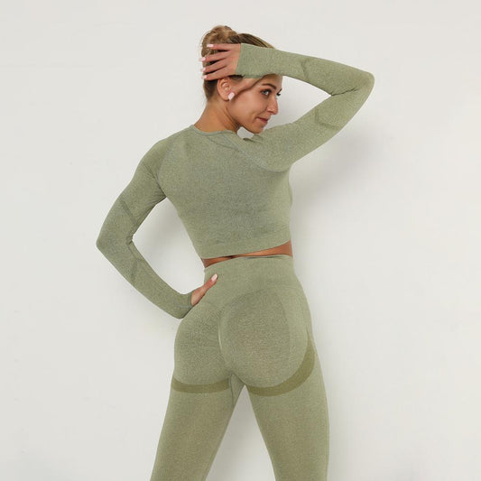 Astoria TEMPO Contour Sleeved Crop - Army Green